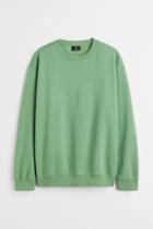 H & M - Relaxed Fit Sweatshirt - Green