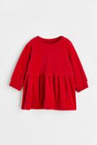 H & M - Velour Dress - Red