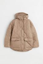 H & M - Oversized Quilted Jacket - Beige
