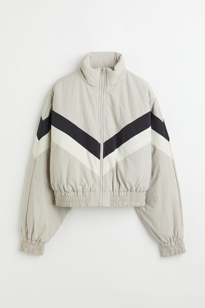H & M - Padded Nylon Jacket - Brown