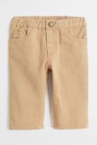 H & M - Cotton Twill Pants - Beige