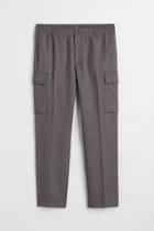 H & M - Slim Fit Cargo Joggers - Gray