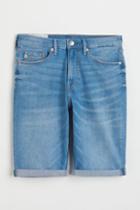 H & M - Freefit Slim Denim Shorts - Blue