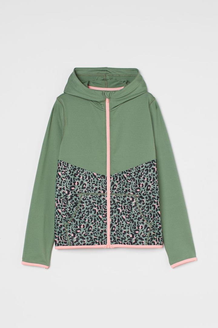 H & M - Hooded Track Jacket - Green