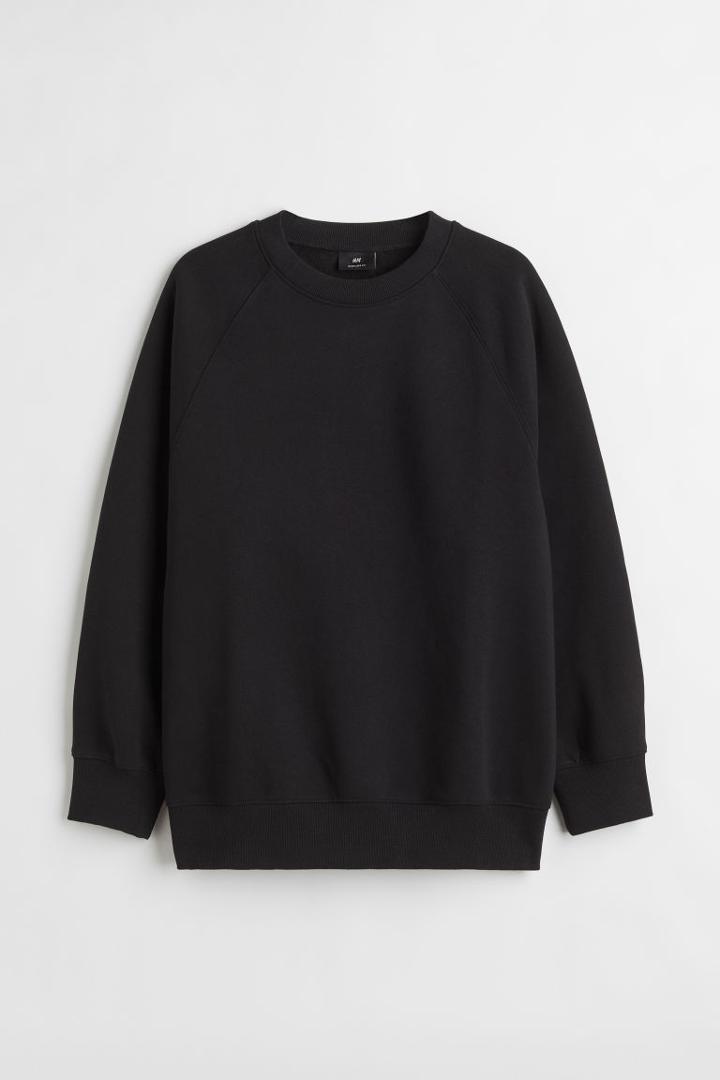 H & M - Oversized Fit Sweatshirt - Black