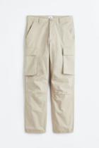 H & M - Relaxed Fit Cargo Pants - Beige