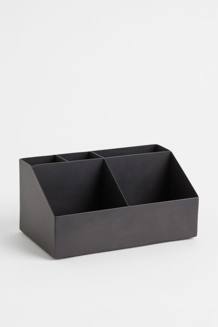 H & M - Metal Makeup Box - Gray