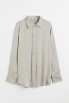 H & M - Shirt With A Sheen - Brown