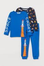 H & M - 3-piece Jersey Set - Blue