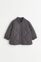 H & M - Quilted Bomber Jacket - Gray