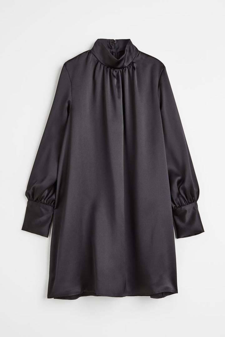 H & M - Satin Dress - Black