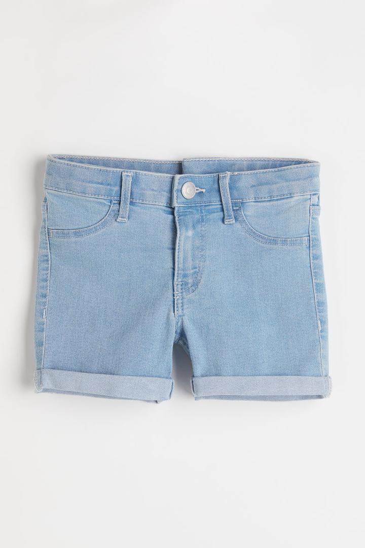 H & M - Superstretch Denim Shorts - Blue