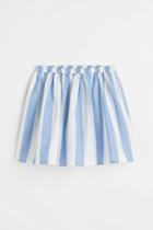 H & M - Patterned Cotton Skirt - Blue