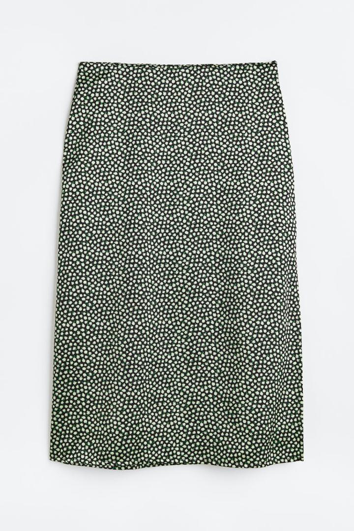 H & M - Patterned Skirt - Black