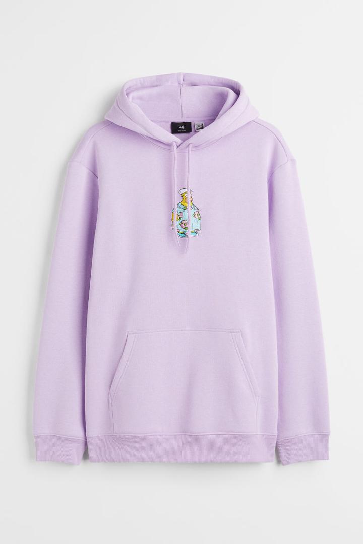 H & M - Regular Fit Hoodie - Purple