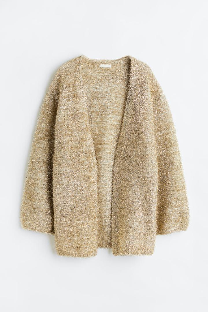 H & M - Glittery Cardigan - Beige