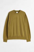 H & M - Oversized Fit Cotton Sweatshirt - Green