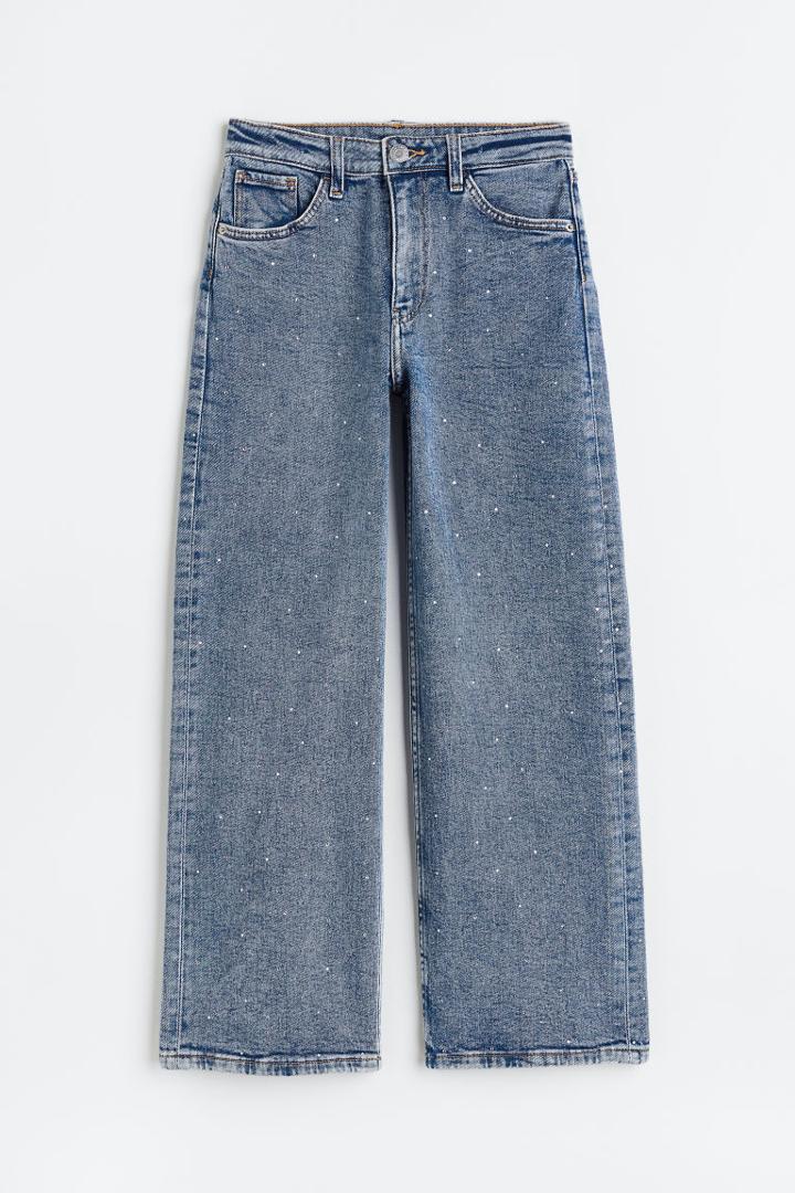 H & M - Wide Leg High Jeans - Blue