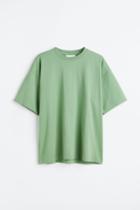 H & M - Oversized Fit Cotton T-shirt - Green
