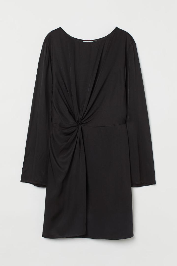 H & M - Draped Dress - Black