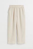 H & M - Ankle-length Linen Pants - Beige