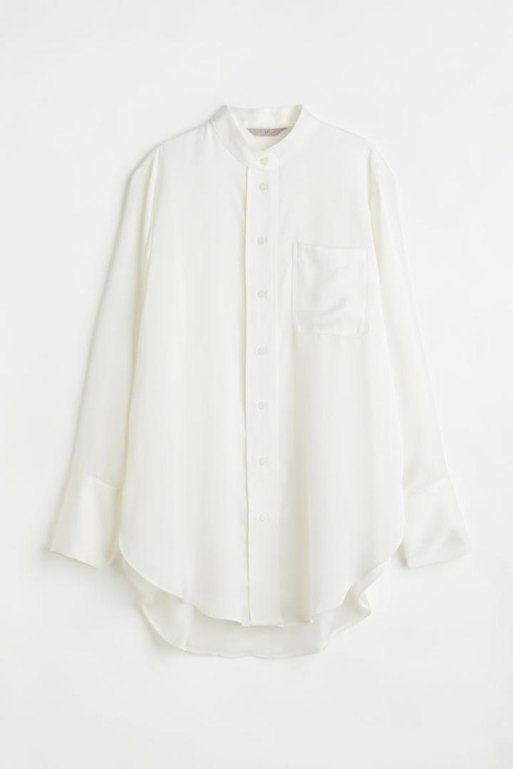 H & M - Oversized Shirt - White