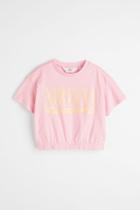 H & M - Printed T-shirt - Pink
