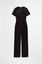 H & M - Collared Jumpsuit - Black