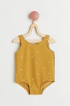 H & M - Patterned Swimsuit - Yellow