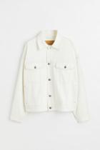 H & M - Oversized Denim Jacket - White