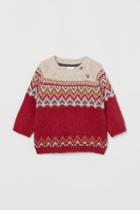 H & M - Jacquard-knit Sweater - Red