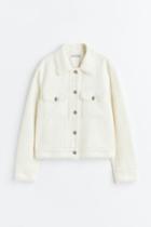H & M - Fringe-trimmed Boucl Jacket - White