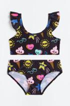 H & M - Ruffle-trimmed Bikini - Black