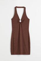 H & M - Halterneck Dress - Brown