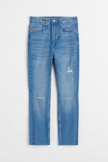 H & M - Superstretch Skinny Fit High Ankle Jeans - Blue