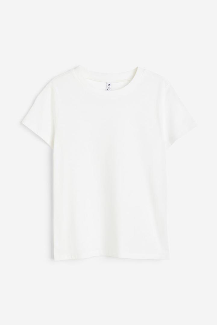 H & M - Fitted T-shirt - White