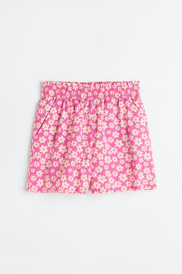 H & M - Pull-on Cotton Shorts - Pink
