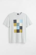 H & M - Regular Fit Cotton T-shirt - Gray