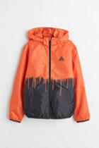 H & M - Hooded Windbreaker - Orange