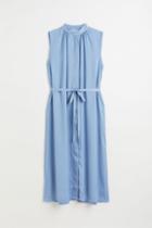 H & M - H & M+ Button-front Dress - Blue