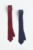 H & M - 2-pack Satin Ties - Blue