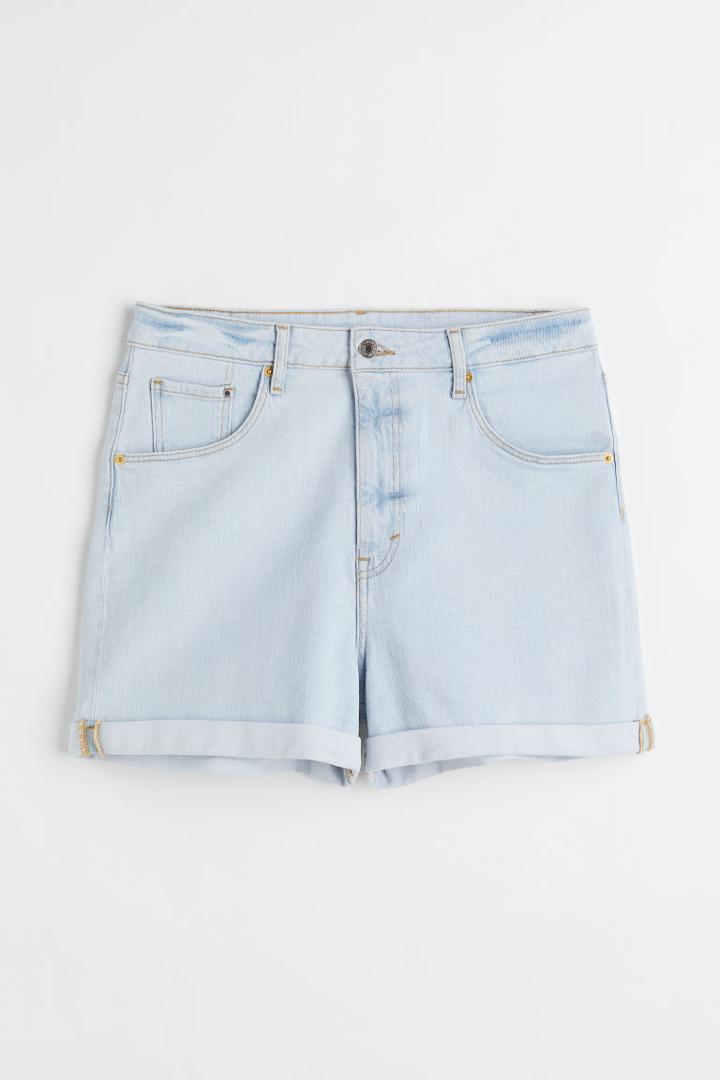 H & M - H & M+ Mom Ultra High Denim Shorts - Blue