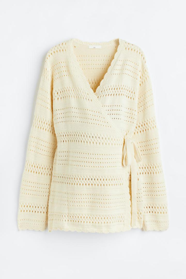 H & M - Mama Pointelle-knit Cardigan - White