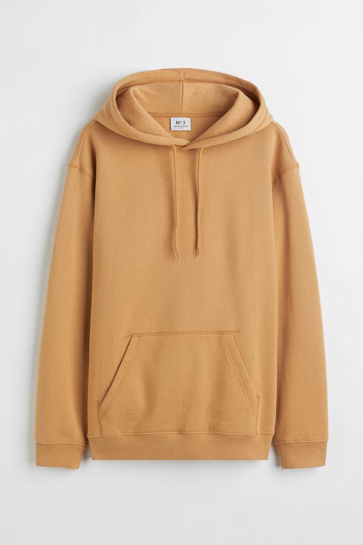 H & M - Relaxed Fit Hoodie - Beige