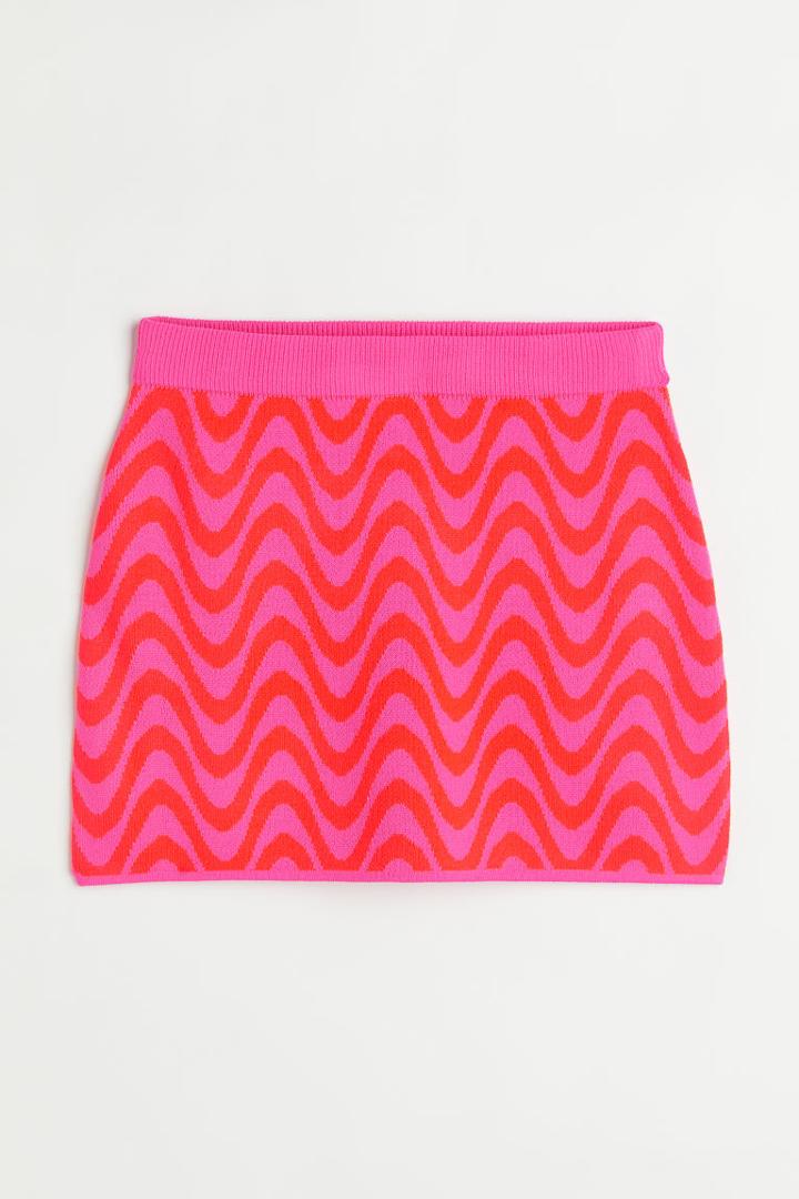 H & M - Knit Skirt - Pink