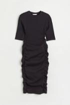 H & M - Mama Ribbed Bodycon Dress - Black