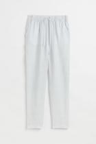 H & M - Linen Joggers - White