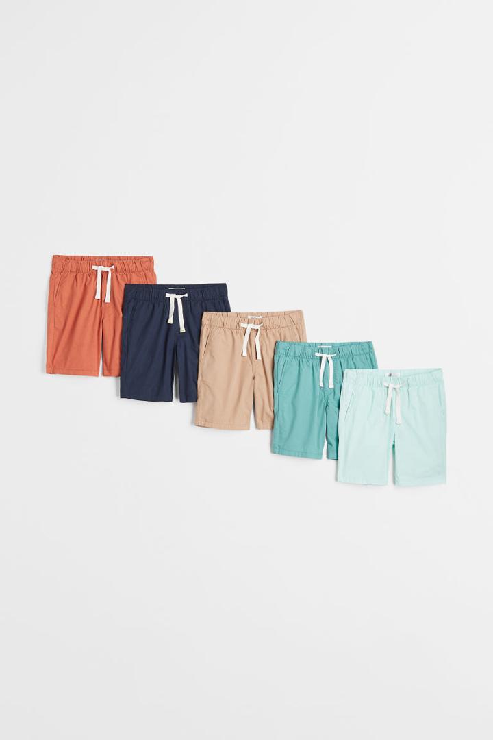 H & M - 5-pack Cotton Shorts - Orange
