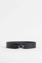 H & M - Leather Waist Belt - Black