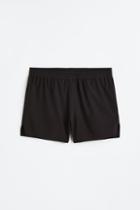 H & M - Drymove&trade; Pocket-detail Running Shorts - Black
